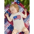 thumbnail image 6 of BemeyourBBs Newborn Baby Boy Girl 4th of July Outfit Infant Baby Independent Day Patriot Clothes Waffled Bubble Romper Stripe America Flag Short Sleeve Bodysuit Baby Boy Girl Summer Clothes, 6 of 8