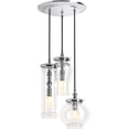 thumbnail image 7 of Kohler Lighting 23341-Pe03 Damask 13" Tall 3 Light Clear Glass Pendant Cloud - Bronze, 7 of 7