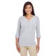 thumbnail image 1 of Top tejido de manga convertible con tapeta en Y Perfect Fit™ para mujer GRIS HEATHER L Devon & Jones DP186W, 1 of 1