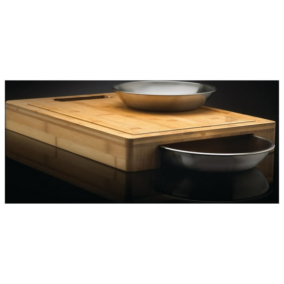 Napoleon PRO Bamboo Cutting Board With Stainless Steel Bowls