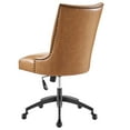 thumbnail image 6 of Computer Work Desk Tufted Chair, Faux Vegan Leather, Black Tan, Modern Contemporary Urban Design, Home Business Office Furniture, 6 of 9