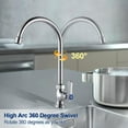 thumbnail image 4 of Single Hole Cold Water Faucet: Deck Mount Kitchen Cold Only - Brass Utility Outdoor Sink Faucet - for Commercial Bar RV Kitchen Farmhouse Laundry - Chrome, 4 of 7