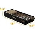 thumbnail image 5 of SpaceAid Bamboo Knife Drawer Organizer, 15"L x 5.9"W x 2.5"H, Black, 5 of 7