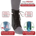 thumbnail image 4 of Swede-O Ankle Lok Reinforced Laced Ankle Brace with Stays, High Support for Sports, Black, XSmall, 4 of 7