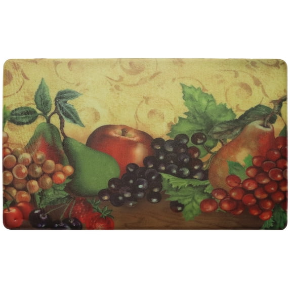Home Sweet Home Anti Fatigue Kitchen Floor Mat - Non Slip Foam Comfort Standing Mat with Stain & Water Resistant Surface (Harvest, 18" W x 30" L)