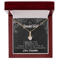 thumbnail image 5 of To My Granddaughter Grandma Adores You Alluring Ribbon Necklace Message Card, 5 of 20