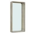 thumbnail image 6 of Danya B. Distressed White-Wash Wood Shadow Box Rectangular Wall Mirror - 32" x 15.75", 6 of 8