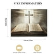 thumbnail image 3 of Nawypu Open Holy Bible with Wooden Cross Canvas Wall Art, Christian Decorations for Home, Mind Pray Picture Living Room Decor Bedroom Kitchen Decorative Painting, 3 of 6