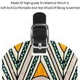 thumbnail image 4 of Square 2Pack PU Leather Boho Bohemia Cruise Luggage Tag with Privacy Cover and Name ID Tag for Travel Handbags Backpacks Luggage Tags, 4 of 6