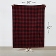 thumbnail image 5 of Sunbeam Throw Red & Black Buffalo Plaid Microplush Sherpa (Faux Shearling), 4 Heat Settings, 4-Hour Auto Shut-Off, Electric Heated Blanket, 50” x 60”, 5 of 11