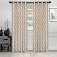 thumbnail image 5 of Superior Venetian Damask Jacquard Grommet Curtain Panel, Set of 2, 52" x 63", Gold, 5 of 5