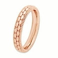 thumbnail image 3 of Sterling Silver Rose Gold-plated Patterned Ring, 3 of 7