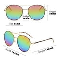 thumbnail image 4 of Dasein Classic UV Aviator Mirrored Flat Lens Sunglasses, 4 of 4