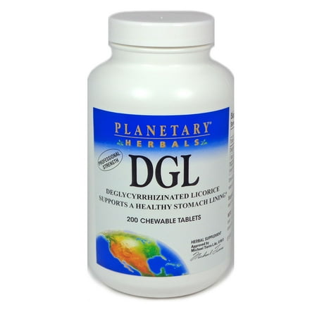 Planetary herbals dgl chewable tablets, 200 ct