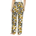 thumbnail image 3 of Uemuo Snake And Rose Pattern Women's Wide Leg Palazzo Lounge Pants with Pockets Light Weight Loose Comfy Casual Pajama Pants-Medium, 3 of 9