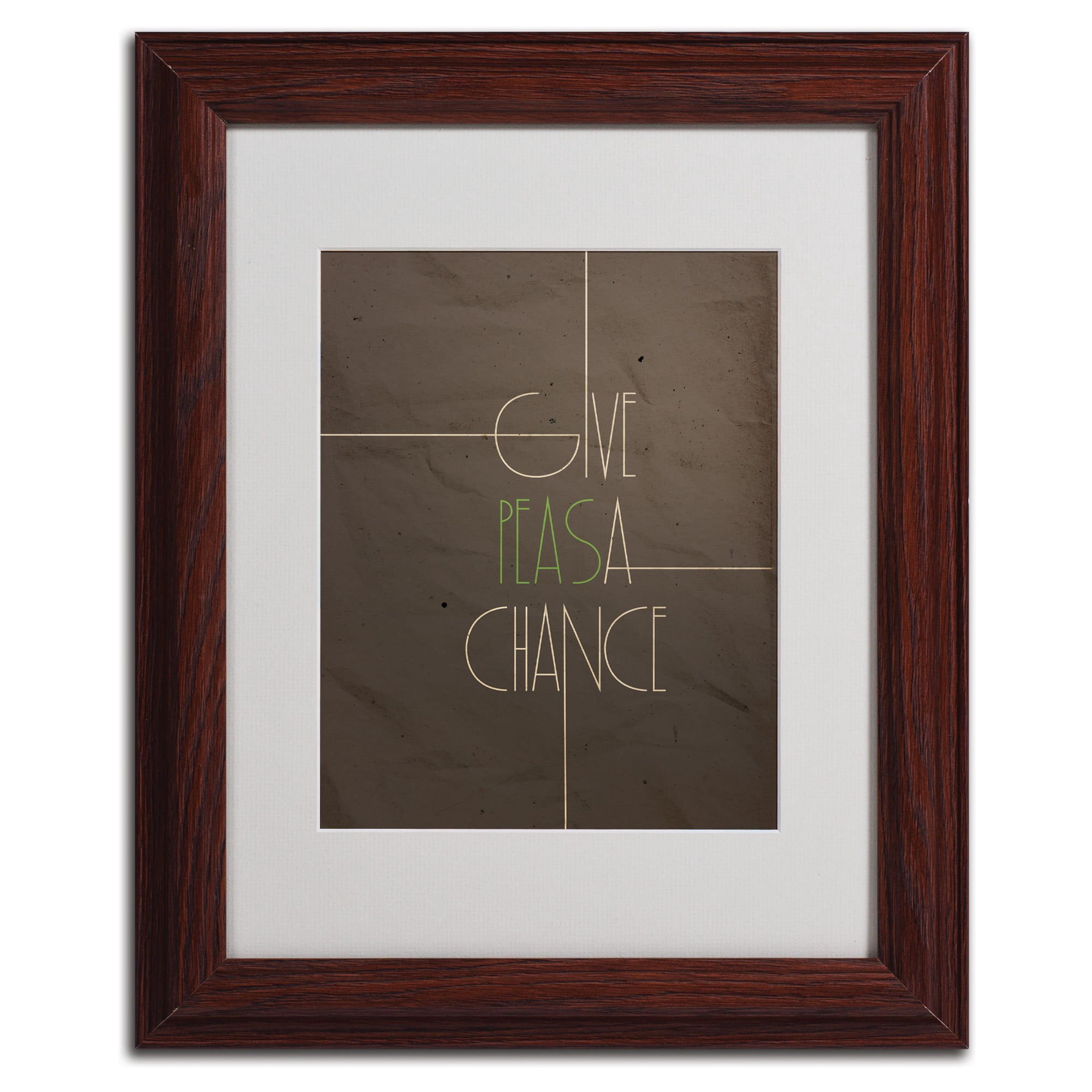 Trademark Fine Art "Give Peas a Chance" Canvas Art by Megan Romo, Wood Frame