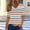 Brown 4, variant on Gradient Tops Women Green Cooling T-Shirt Elbow-Length V-Neck Spring Tops for Women