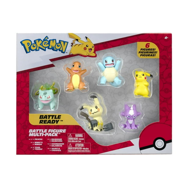 Set de figuras Pokémon Battle con Pikachu, Squirtle y Charmander