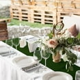 thumbnail image 4 of TidBay 3Pcs Rectangle Tablecloth And Satin Table Runner 108 Inch Folding Plastic Tablecloths Stain Resistant Table Cover for Parties Weddings Restaurants, 4 of 8