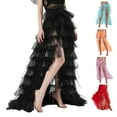 thumbnail image 5 of Yokua Tulle Overskirt Train Mesh Tiered Overlay Long Tutu Skirts Wedding Train Skirt, 5 of 10