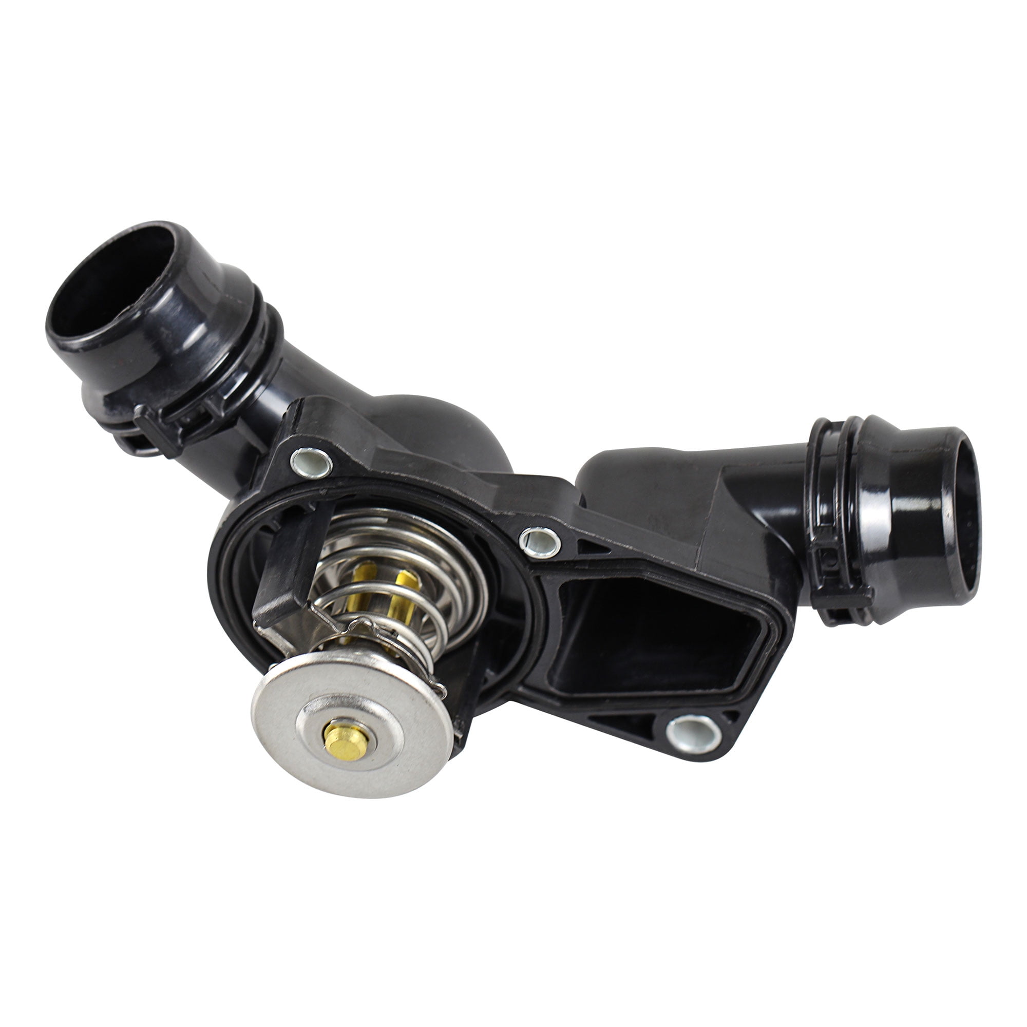 For BMW E39 E46 Black Thermostat Housing Assembly w/ Sensor Gasket