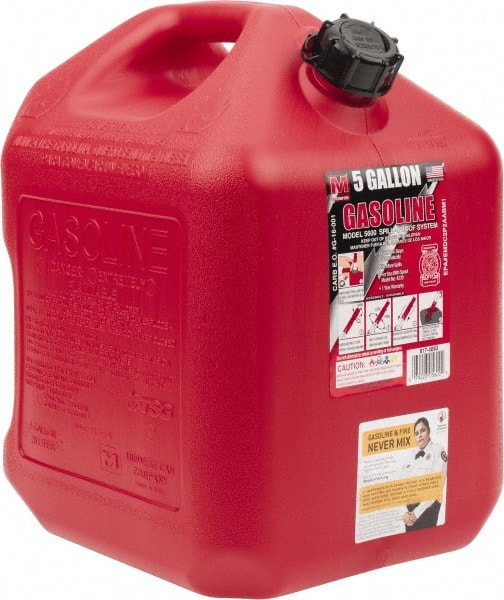 Made in USA 5 Gallon Red HDPE SpillProof Auto ShutOff CARB Gas Can