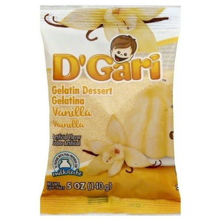 D'Gari Vanilla Gelatin Dessert, 4.9 oz