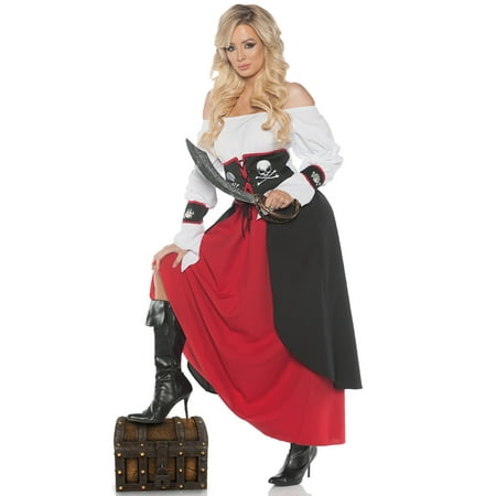 Pirate Maiden Costume - Lady Pirate Womens Adult Buccaneer Maiden Halloween Costume