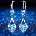 thumbnail image 4 of HANXIULIN Diamond-Studded Crystal Creative Earrings Dangle Earrings Temperament Long Drop Earrings for Women Girls, 4 of 6