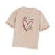 thumbnail image 5 of Top de cuello redondo transpirable de manga corta con volantes para mujer para vacaciones, trabajo, compras caqui Yuyangstore Camisetas de manga corta, 5 of 8