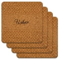 thumbnail image 1 of Usher Wedding Elegant Polka Dots Low Profile Novelty Cork Coaster Set, 1 of 3