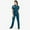 Caribbean Blue, variant on LYMAYTER S-2XL Womens Medical Uniform Standing Neck Quick-Dry Clinical Training for Nurse Uniform Medical Workwea Set