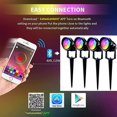 thumbnail image 2 of Lámpara LED inteligente para jardín con Bluetooth RGB, control por aplicación, resistente al agua, 16 millones de colores, para exteriores, patio, césped, 2 of 5