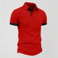 thumbnail image 6 of Bovxnpu Mens Short Sleeve T Shirts Men's Button Up Button Casual Fashion Daily Tops, 6 of 9