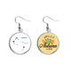 thumbnail image 1 of Constelación Géminis signo zodiaco Pendiente del lóbulo de la joyería del pendiente de la hoja del otoño Unbranded M, 1 of 3