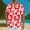 Red_1, variant on Men's Shirts Short Sleeve Summer Hawaiian Shirt Button Down Casual Men's Fashion