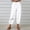 White, variant on QUINDOS Womens Plus Size Pants Taper Ankle Length High Waisted Outerwear Sweatpants Cotton Linen Floral Athletic Fit Pants with Pockets