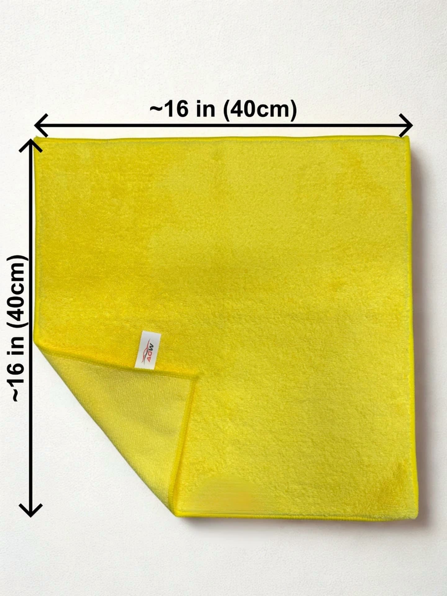 BUTTERFLY- Microfiber Towel Cleaning Cloth Yellow Auto Polishing Detailing 16"X16" (6 Pack)