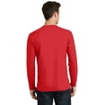 thumbnail image 2 of Port Co Adult Male Men Plain Long Sleeves T-Shirt Bright Red 2X-Large, 2 of 2