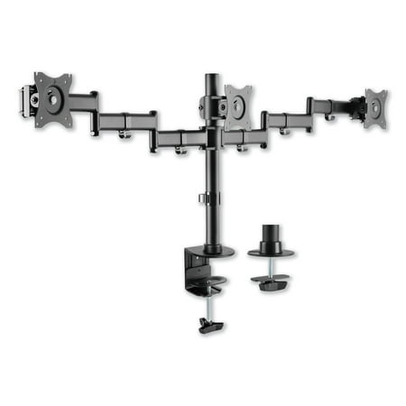 UPC: 0042167201203 | Alera ALEAEMA3B AdaptivErgo 17.6 lbs. Capacity Pole-Mounted Triple Arm for 27 in. Monitors – Black