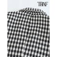 thumbnail image 5 of TRAF-Chaqueta de pata de gallo con doble botonadura para mujer, abrigo Vintage de manga larga con bolsillos y solapa, prendas de vestir exteriores elegantes, 5 of 5