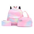 thumbnail image 1 of Tie Dye Ink Backpack Student School Bookbag Insulated Lunch Box for Teens Kids, 1 of 9