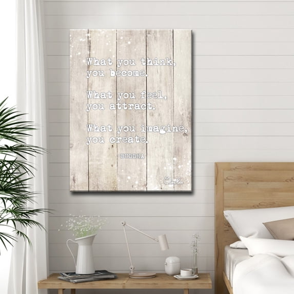 Ready2HangArt Buddha Quote Inspirational Canvas by Olivia Rose