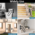 thumbnail image 4 of Gtouse 31.9" Wall Mounted Handrail, Metal U-Shaped Hand Rails Non-Slip Grab Bars for Outdoor 1-3 Step Stairs, Black, 4 of 9