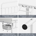 thumbnail image 5 of Yaheetech Classic Iron Platform Bed with High Headboard and Footboard, Twin, White, 5 of 6