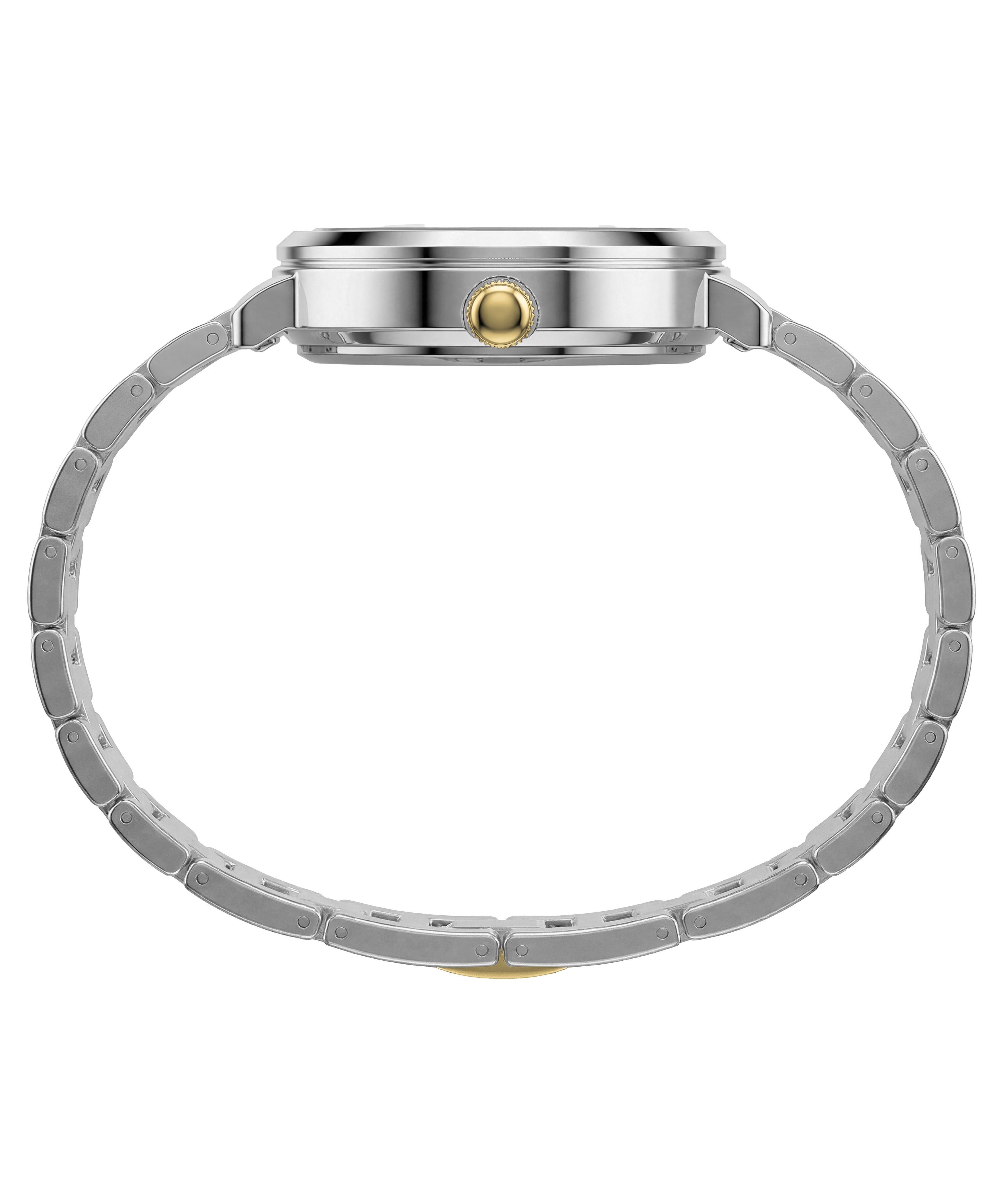 Timex Women's Main Street Box Set 28mm Watch - Two-Tone Bracelet Silver-Tone Dial Silver-Tone Case