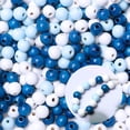 thumbnail image 1 of Perlas de madera TOP HUNTER, 450 unidades, 10 mm, pintadas en azul y blanco, 1 of 6