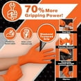 thumbnail image 7 of Best 8 Mil Nitrile Gloves for Mechanics – Industrial Grade, Powder-Free, Diamond Texture (Orange), 7 of 7