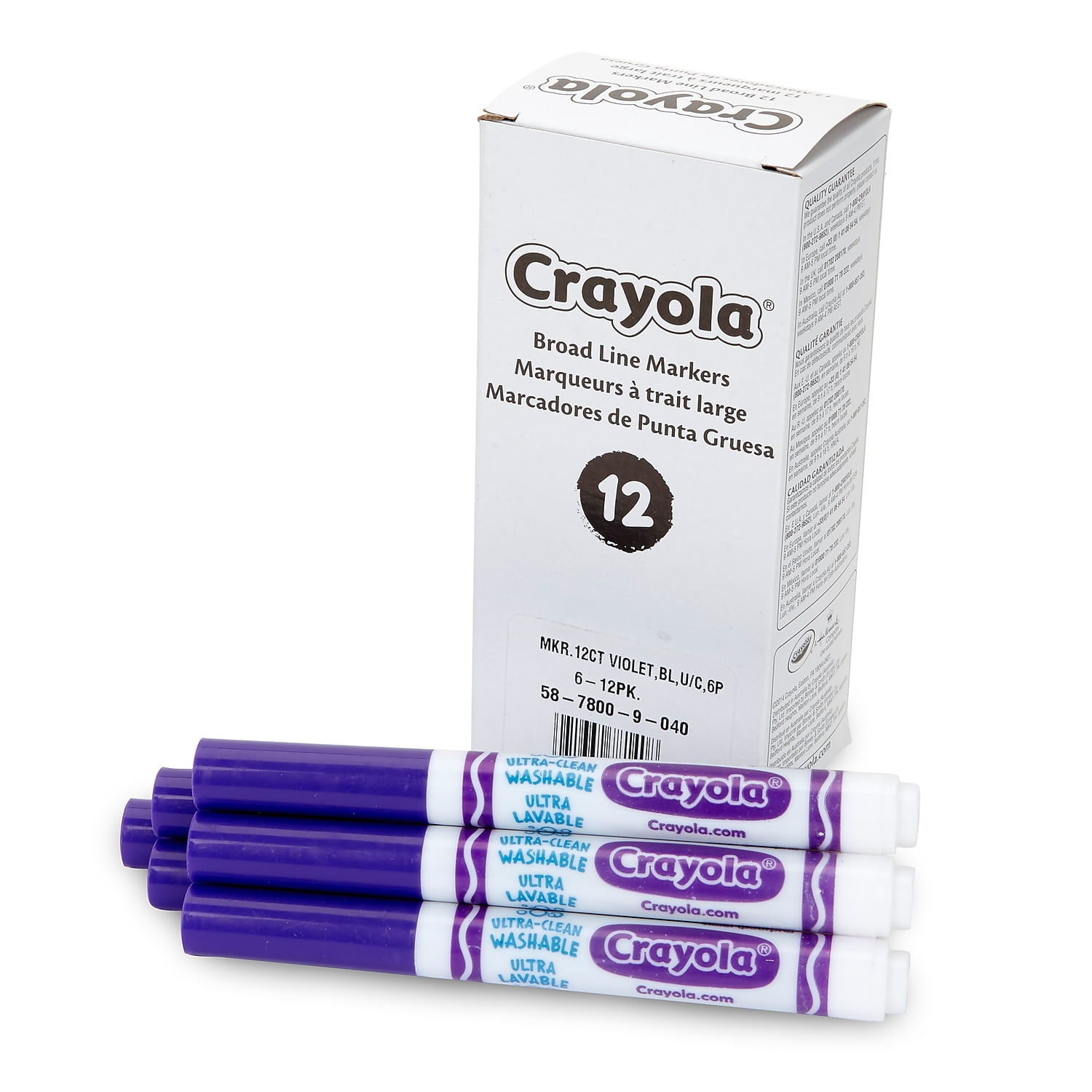 Crayola Ultra-Clean Washable Bulk Markers, Violet, 2 - Walmart.com