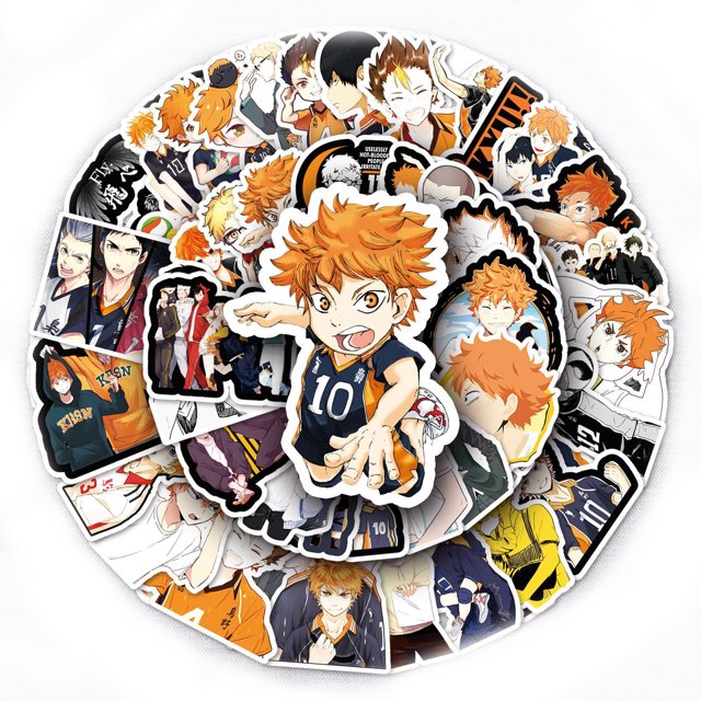 Pegatinas Haikyuus de vinilo impermeables tipo anime, 52 unidades/lote de 5-7 cm